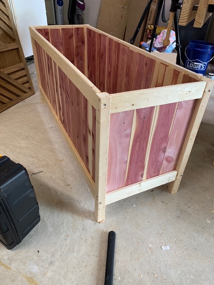 Fully assembled cedar planter