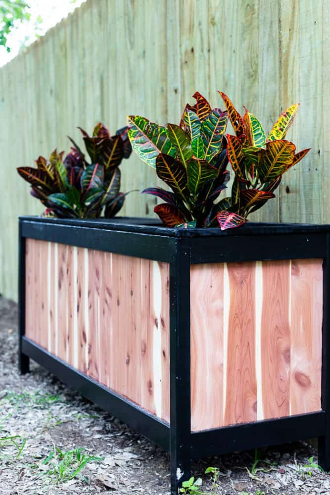 cedar planked planter 