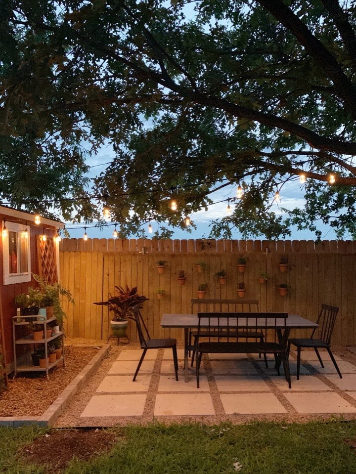 Our Finished Paver and Pea Gravel Patio - Love & Renovations