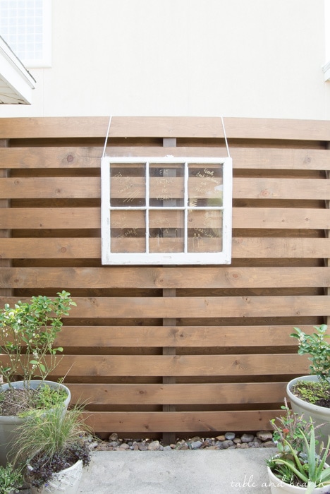 DIY outdoor privacy fence