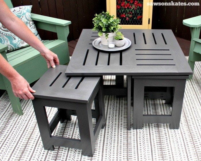 DIY outdoor coffee table