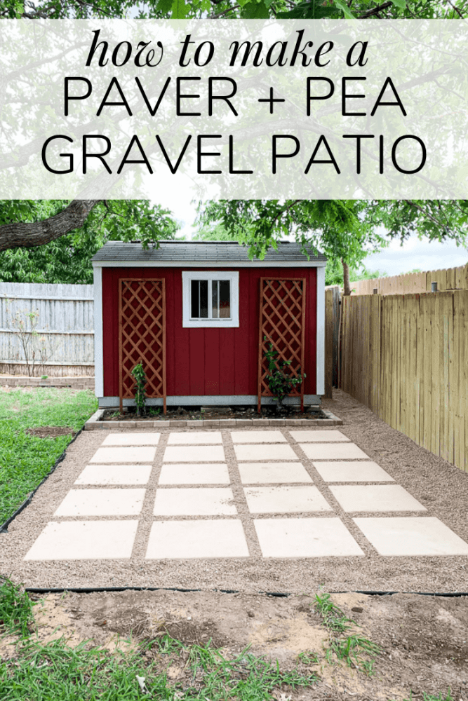 Diy Paver Pea Gravel Patio Love Renovations - How To Build A Paver And Gravel Patio Together