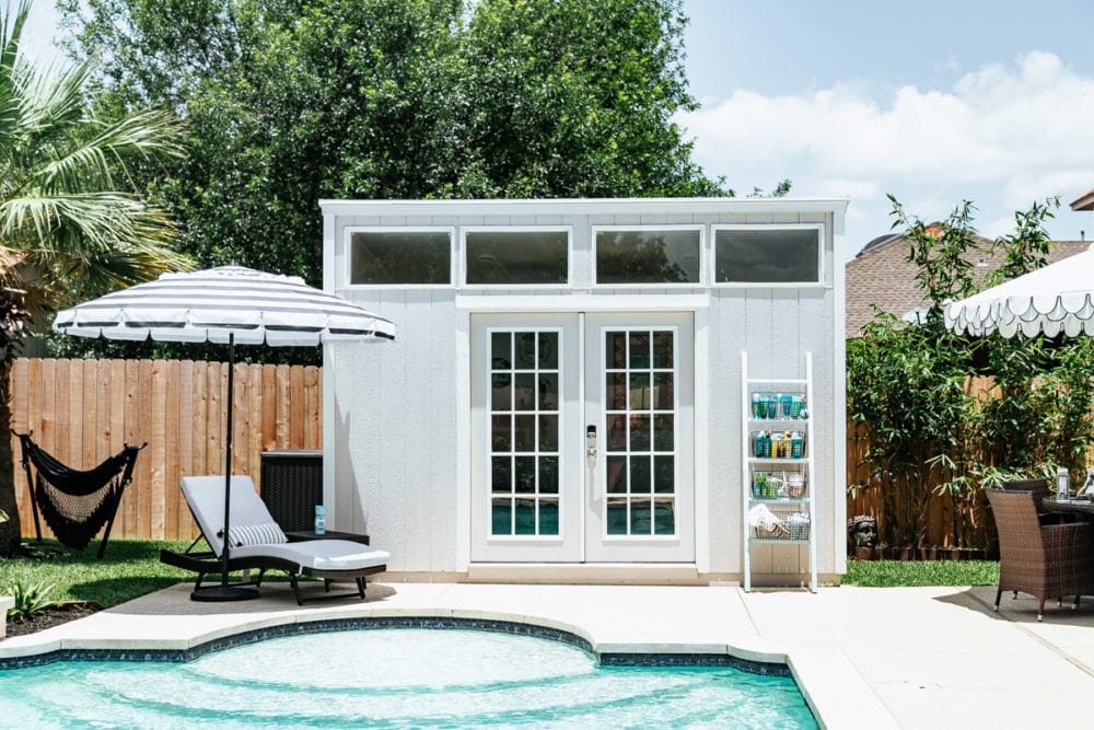 backyard with pool