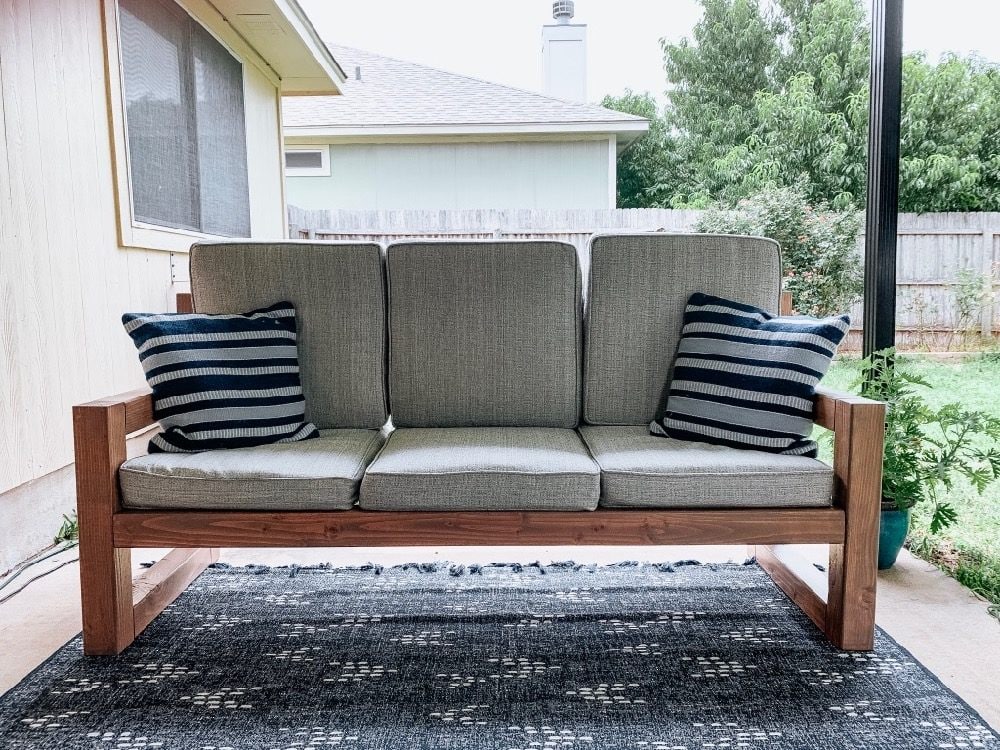 Museum along Meekness How to Build a DIY Outdoor Sofa - Love & Renovations