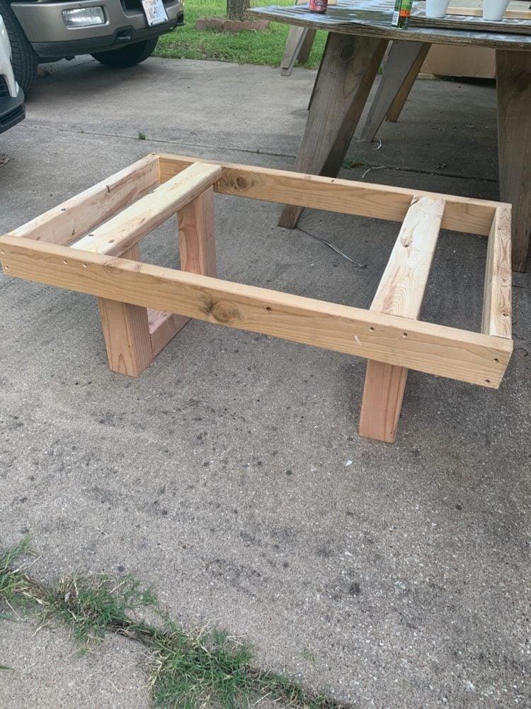 frame for diy outdoor coffee table