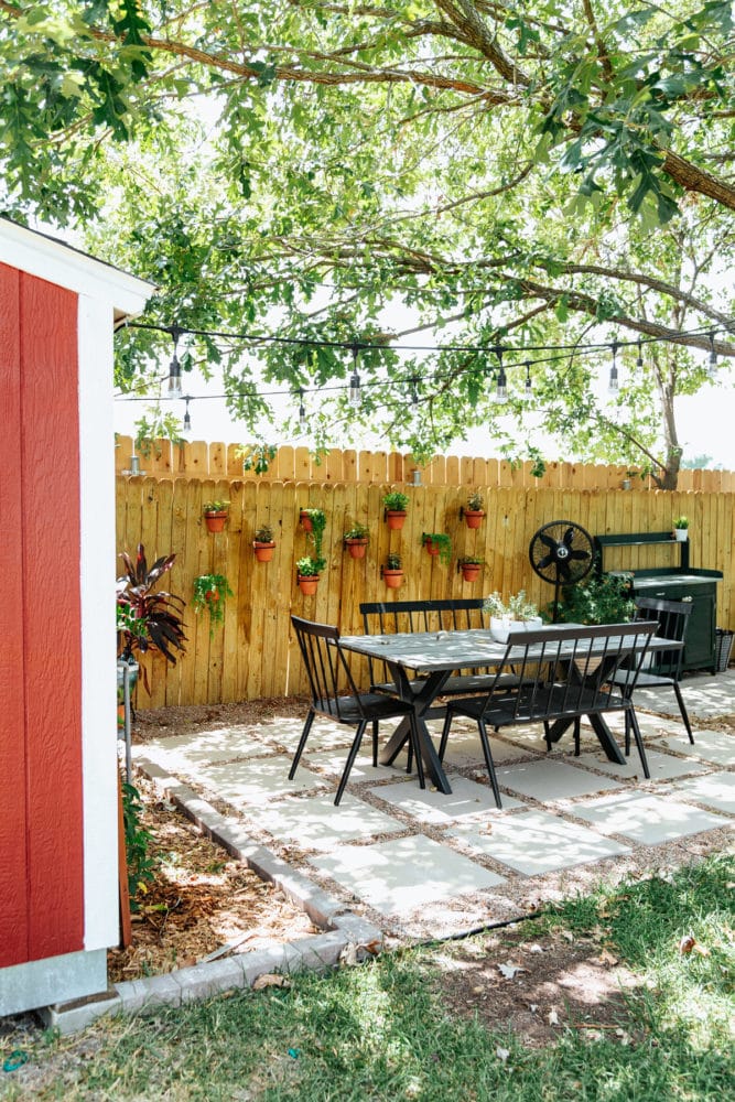 diy pea gravel and paver patio details