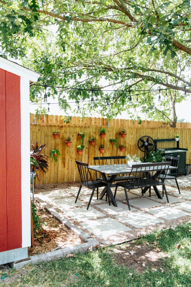 diy pea gravel and paver patio details