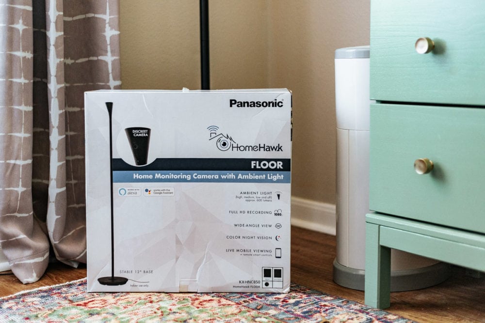 packaging of Panasonic HomeHawk FLOOR home monitoring camera