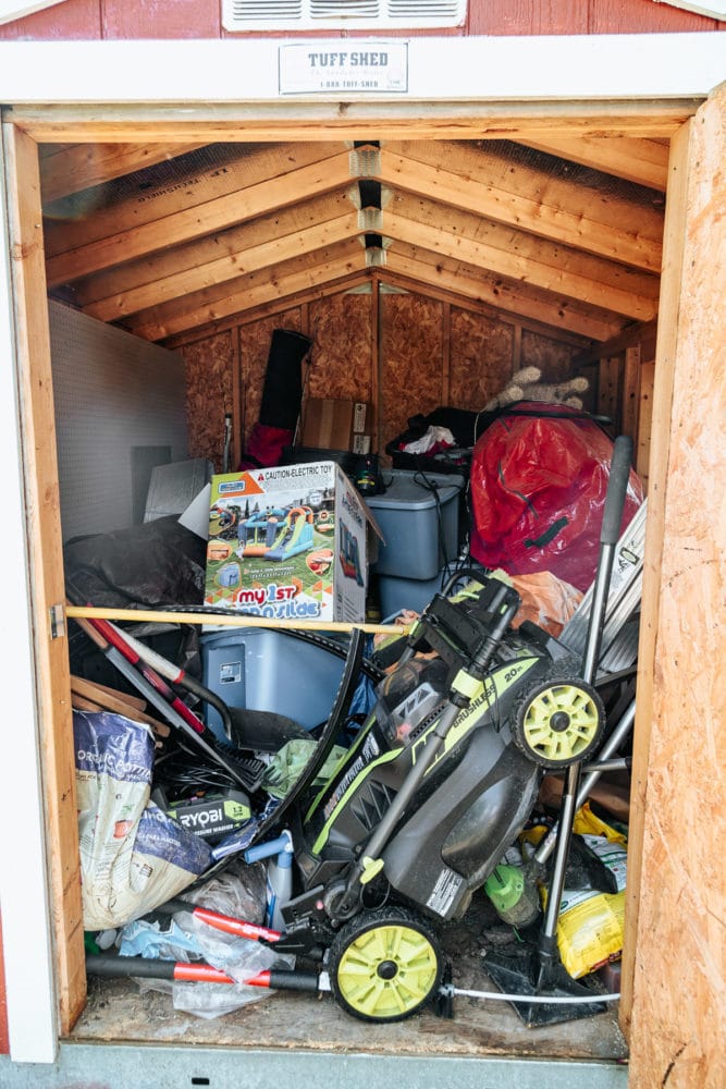 before of shed organization