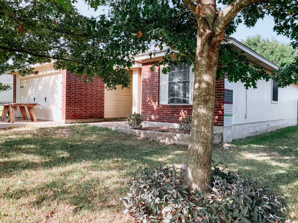 house before painting brick and siding