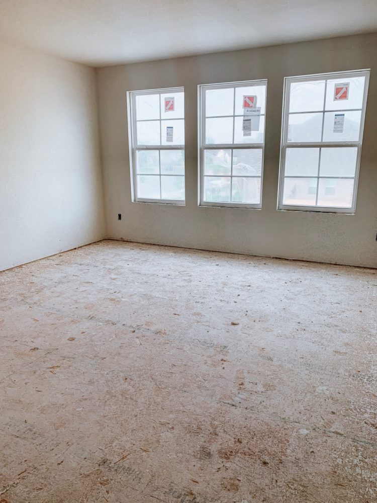 bonus room in new construction home