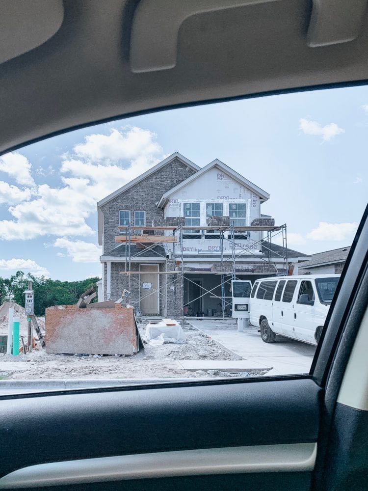 a new construction home being built 