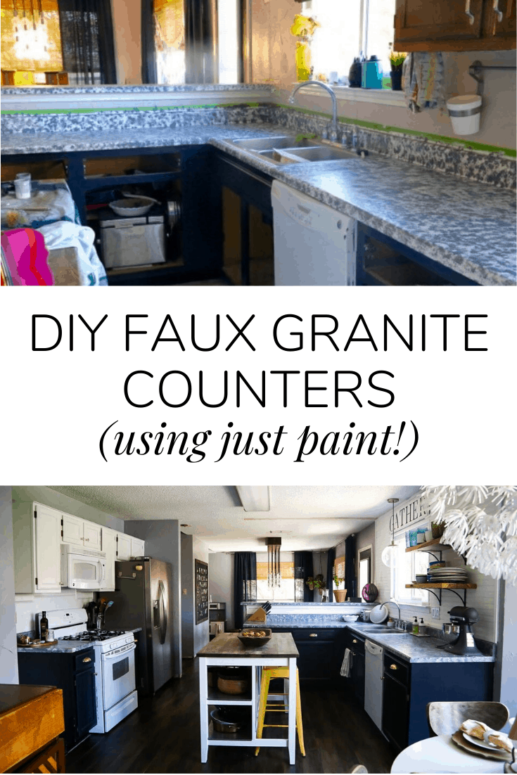 Diy Faux Granite Counters Love Renovations