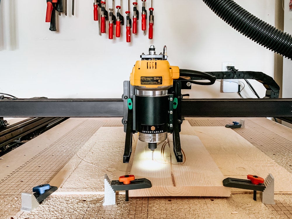 close up of inventables X-Carve machine