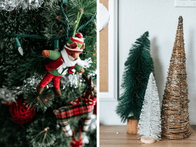 Close-up of kid Christmas decor 