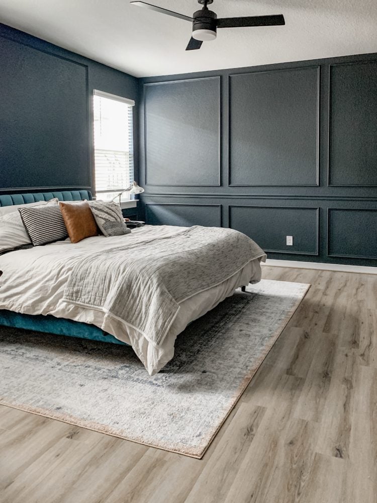 master bedroom with elaborate wall diy picture frame moulding 