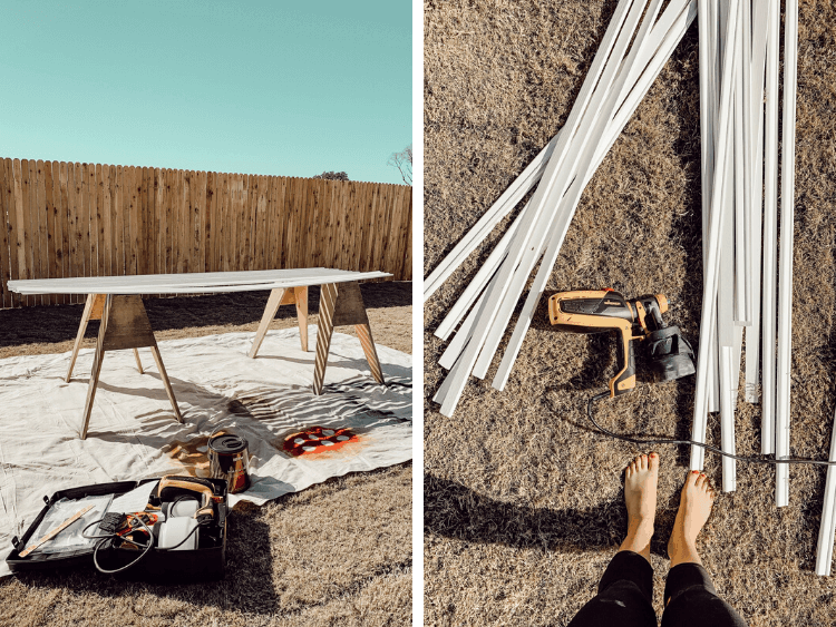 Sprayer used to paint trim for picture molding DIY