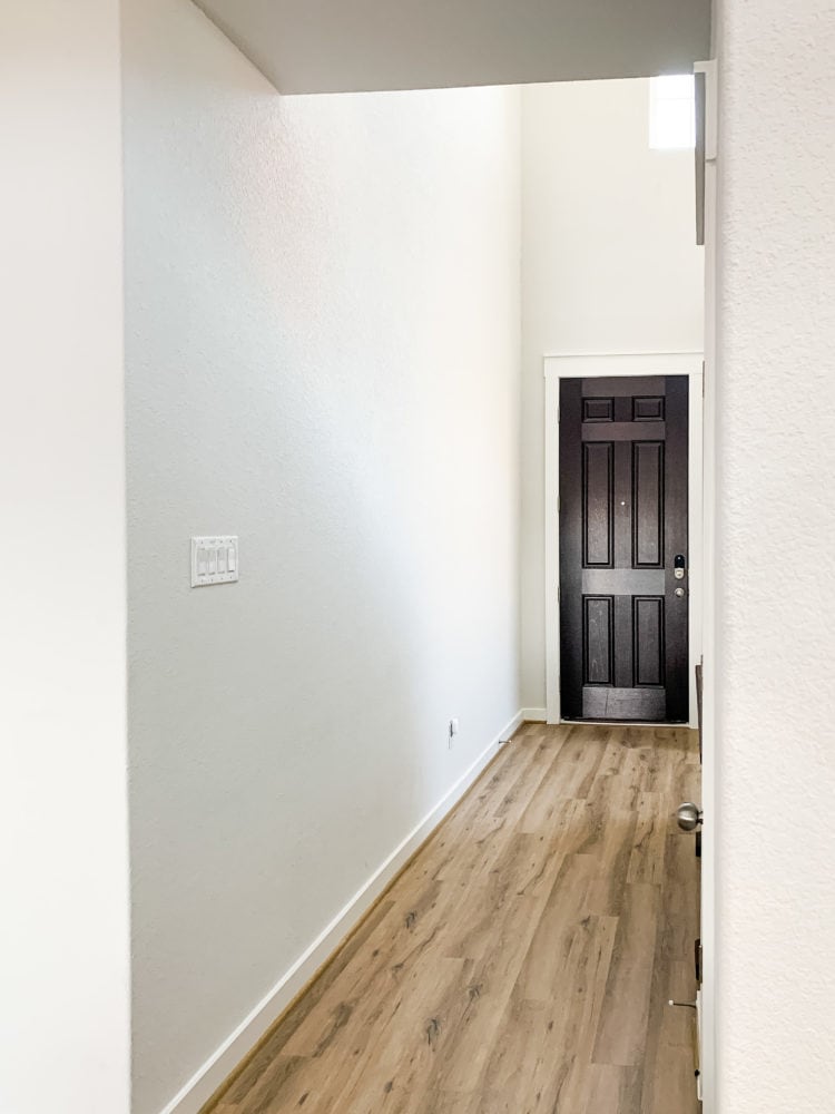 blank entryway wall