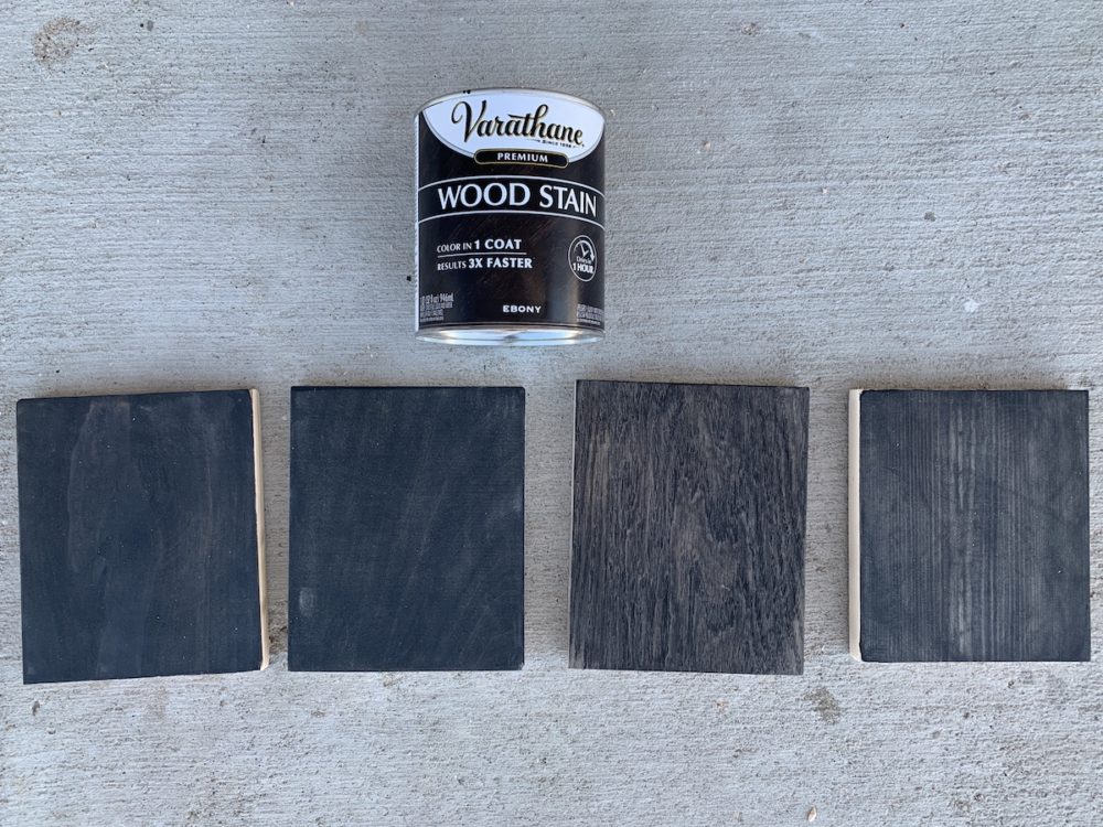 How to stain wood black + 3 black stains tested on 7 species of wood! 