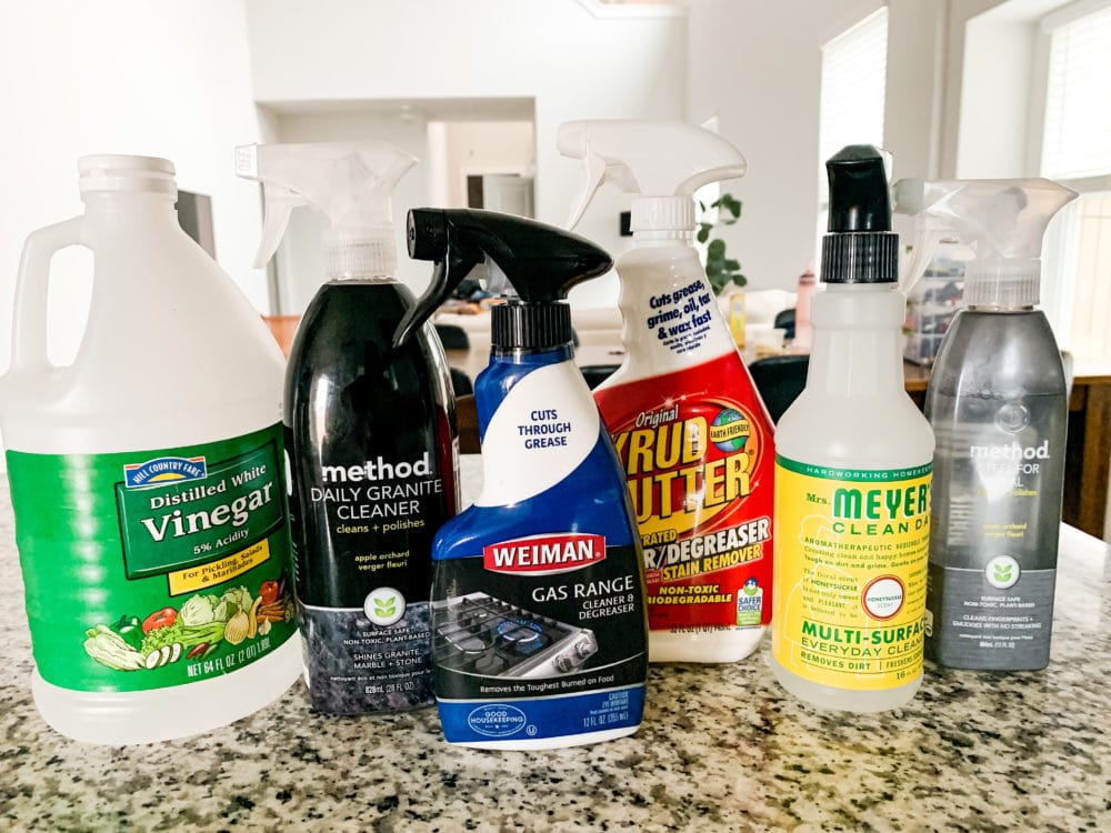 kitchen cleaning supplies