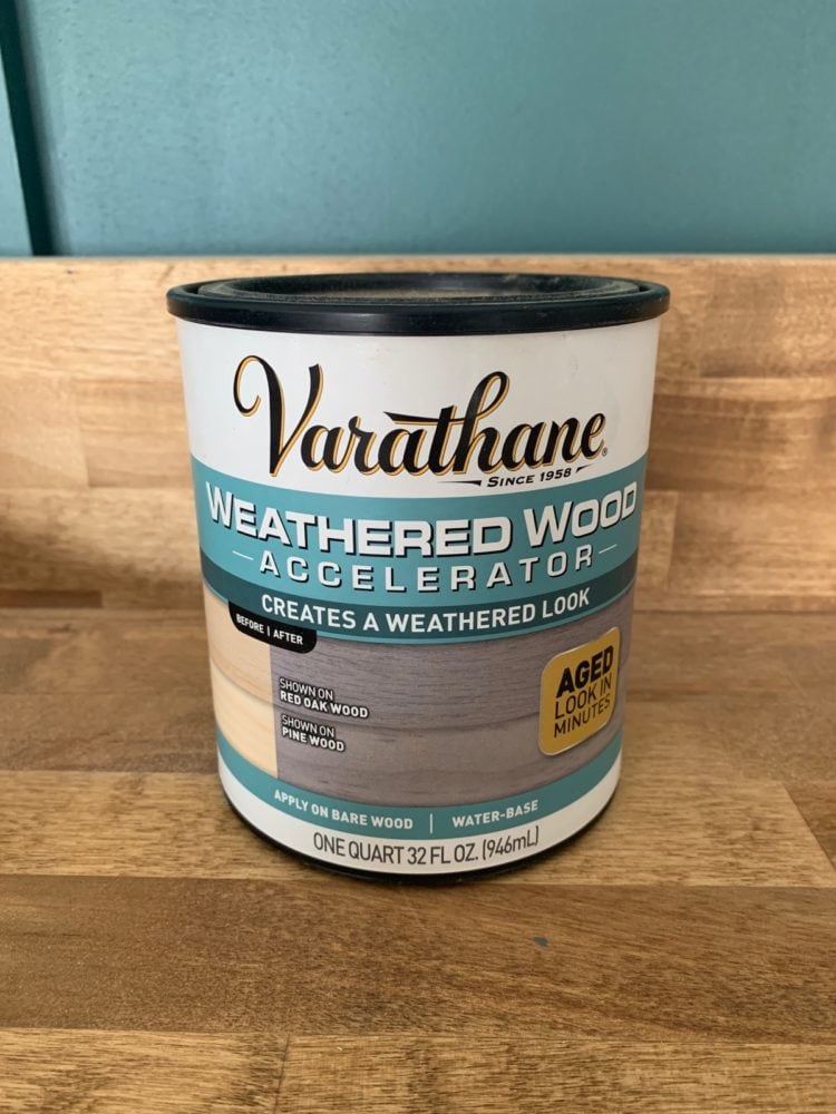 a can of weathered wood accelerator