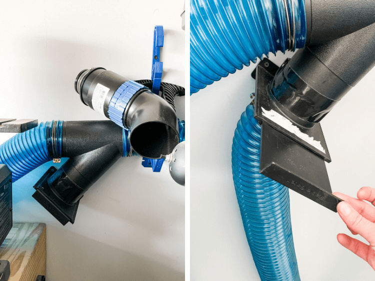 close up of Rockler dust collection