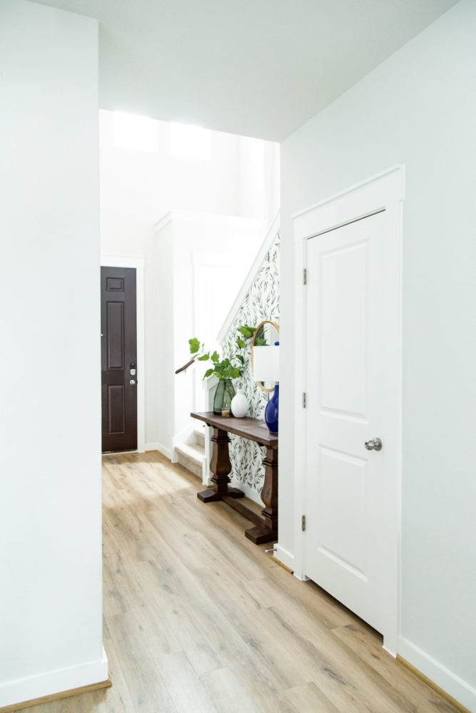 wide view of entryway makeover 