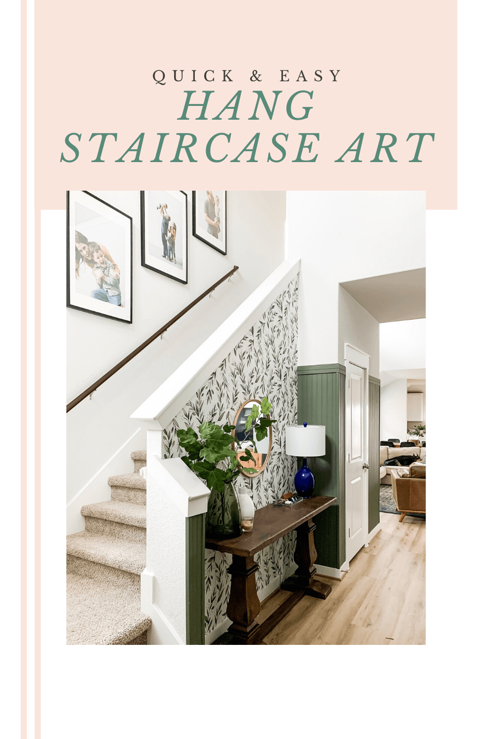 How to Hang Photos on Your Staircase Love & Renovations