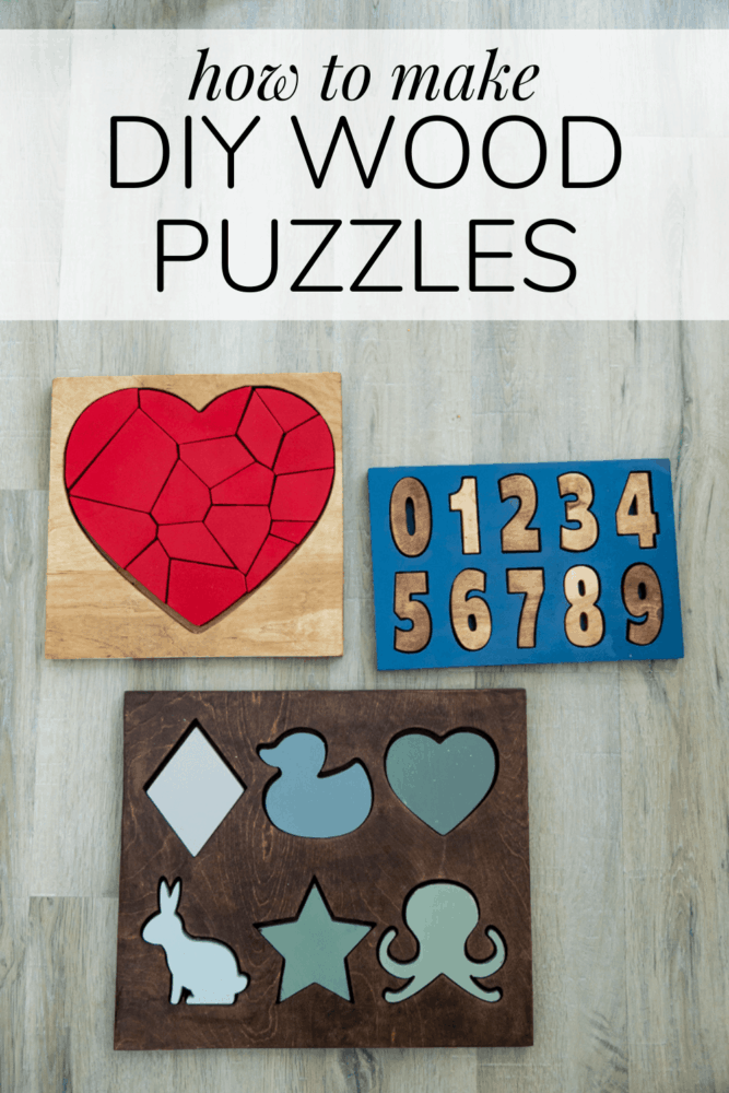 Three DIY wood board puzzles 