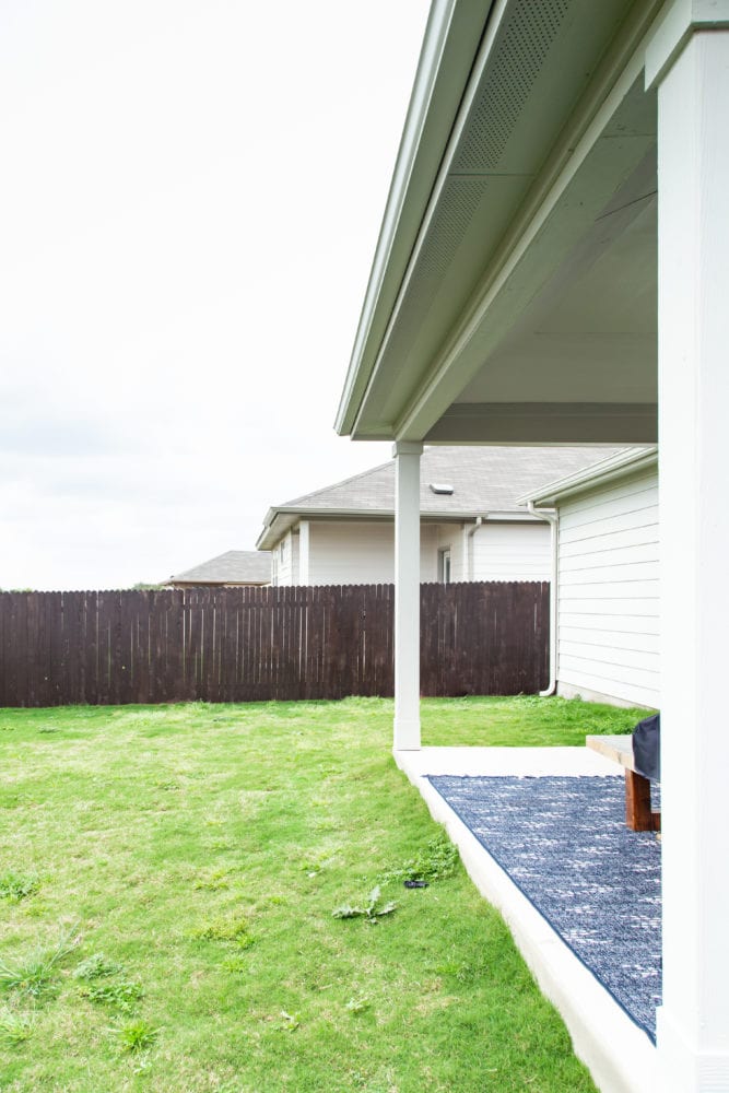 back fence with stain