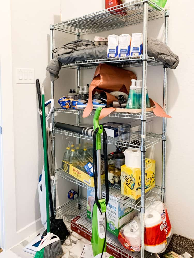 Laundry room shelving