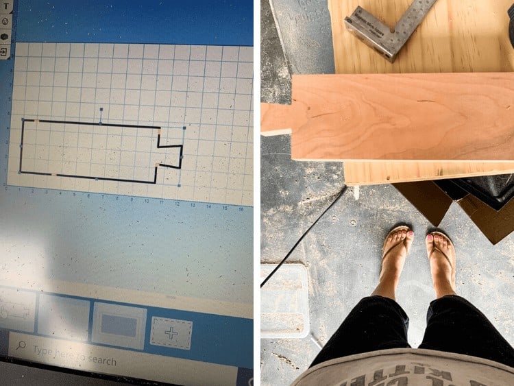 Side by side comparison of Easel SVG file and X-Carve cut