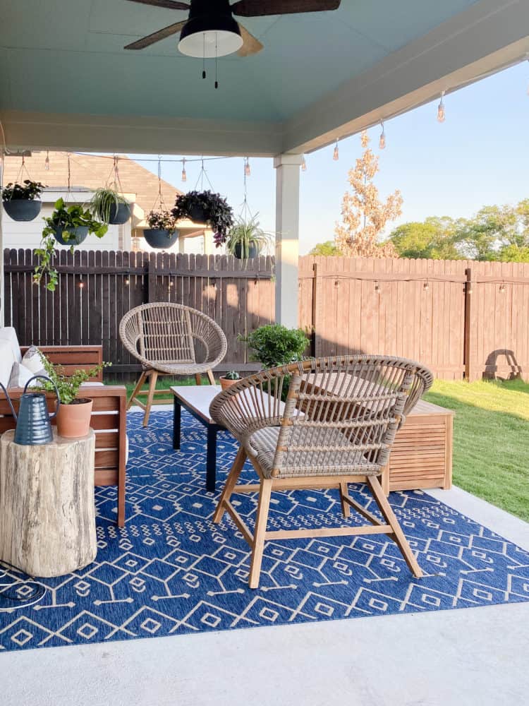 Small patio seating area 