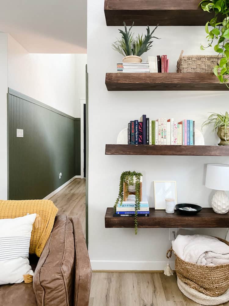 floating wood shelves 