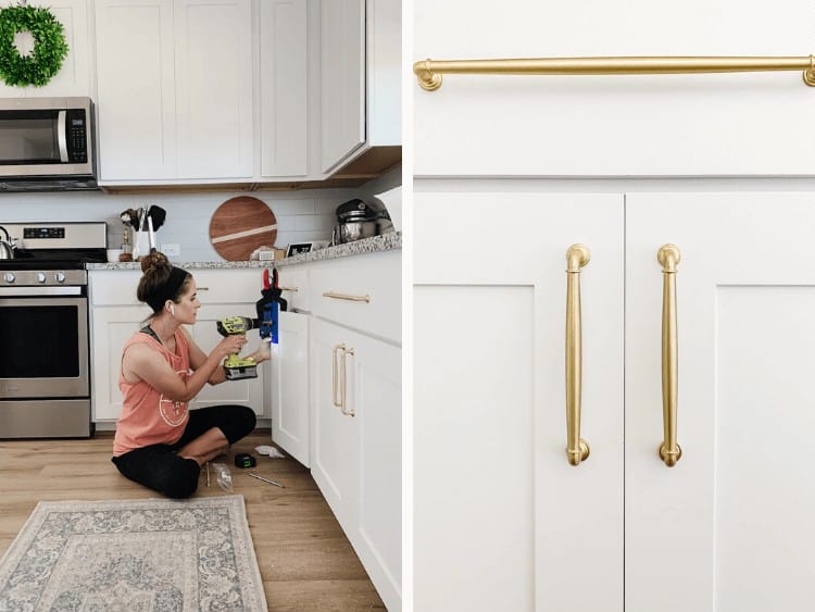 Install Cabinet Pulls On New Cabinets, Hardware To Hang Kitchen Cabinets