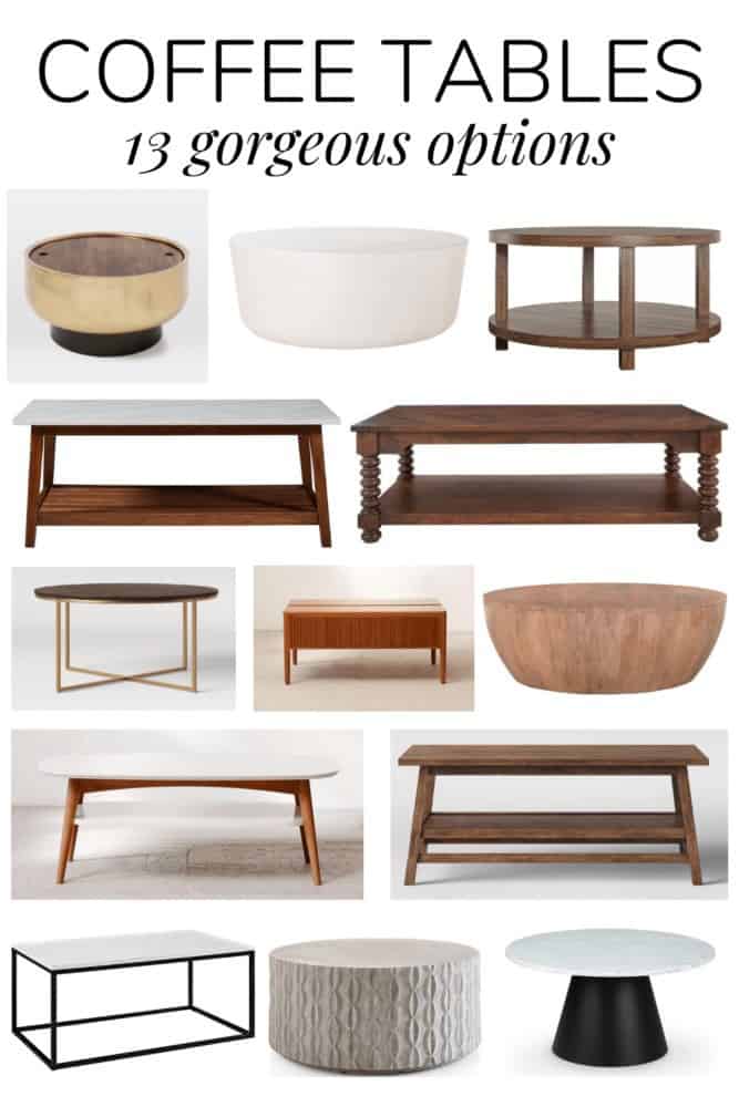 Roundup of 13 coffee table options