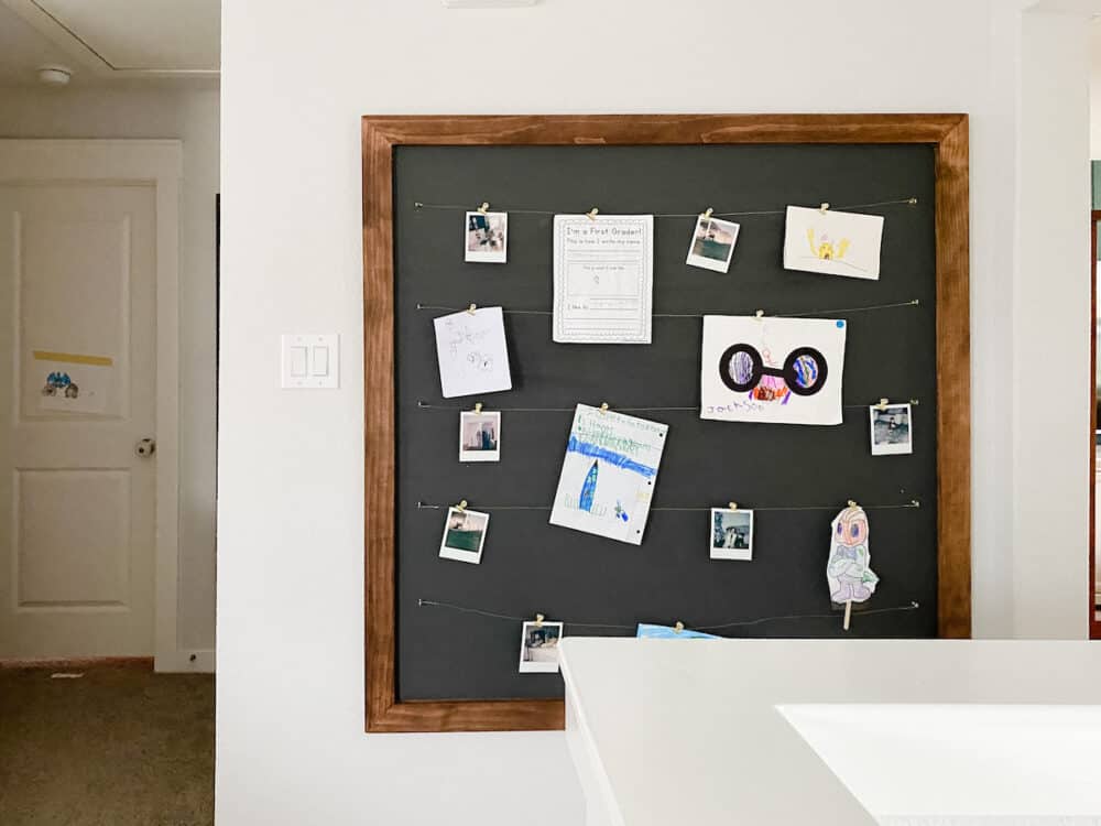 a large display for photos and art work