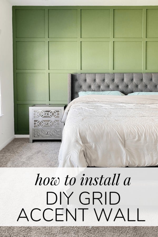 DIY Grid Accent Wall {Square Molding} Love & Renovations