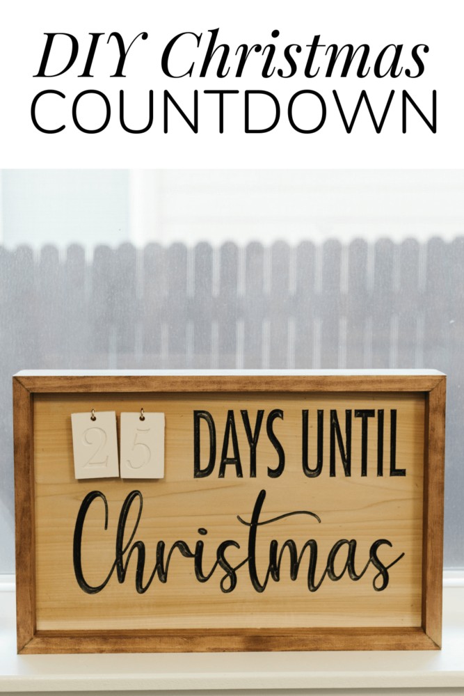 close up of wood Christmas countdown 