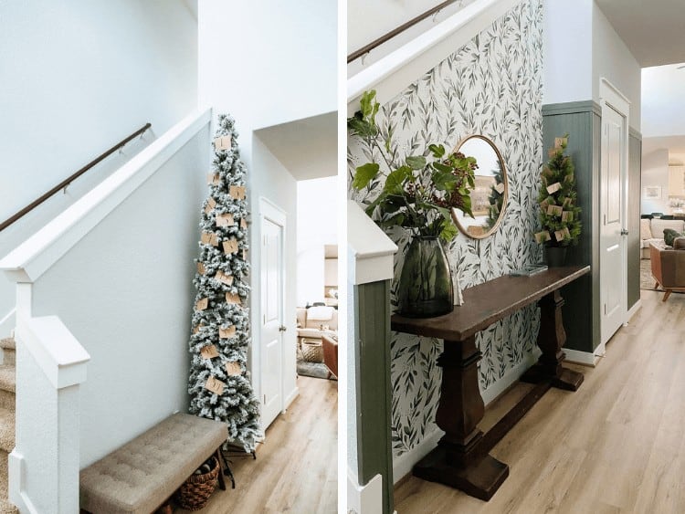 comparison of two Christmas tree advent calendars 