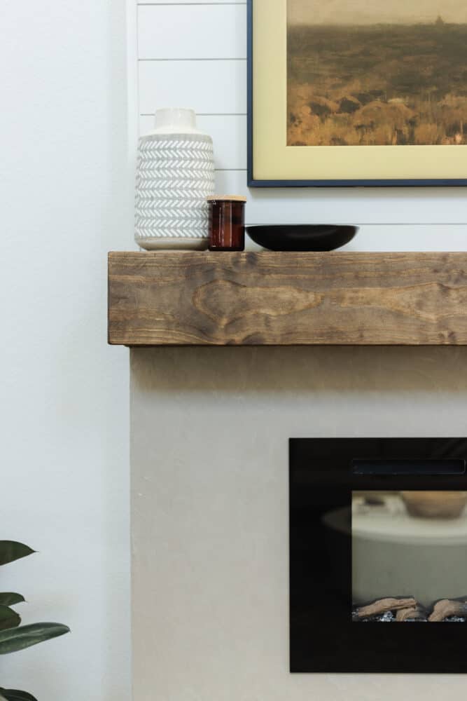 DIY electric fireplace details 