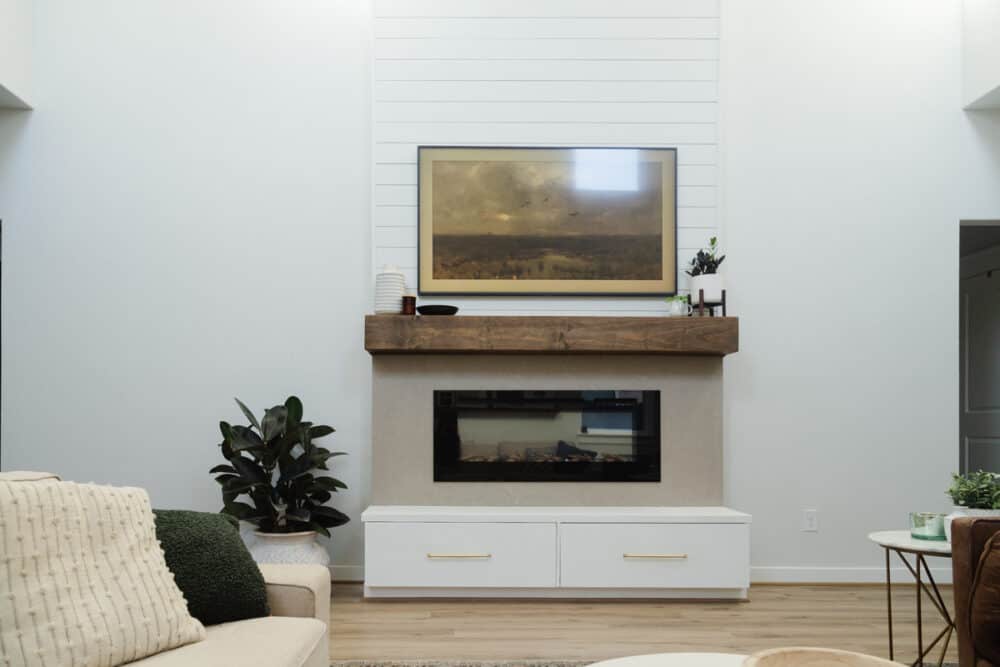 Built-in electric fireplace 