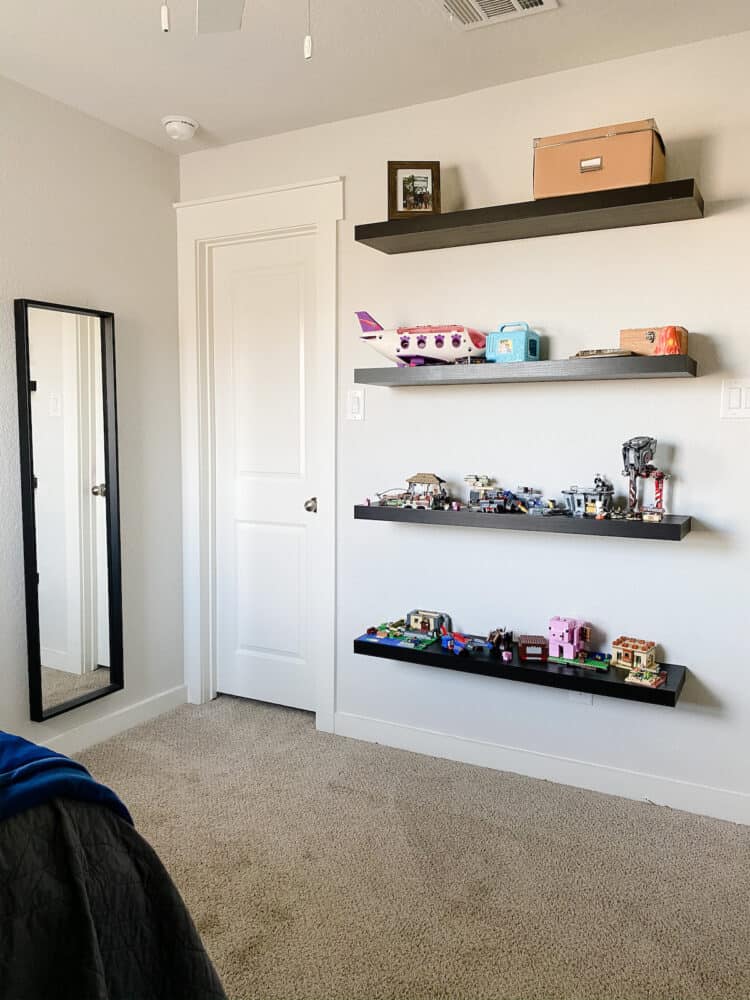 Toy storage shelves 