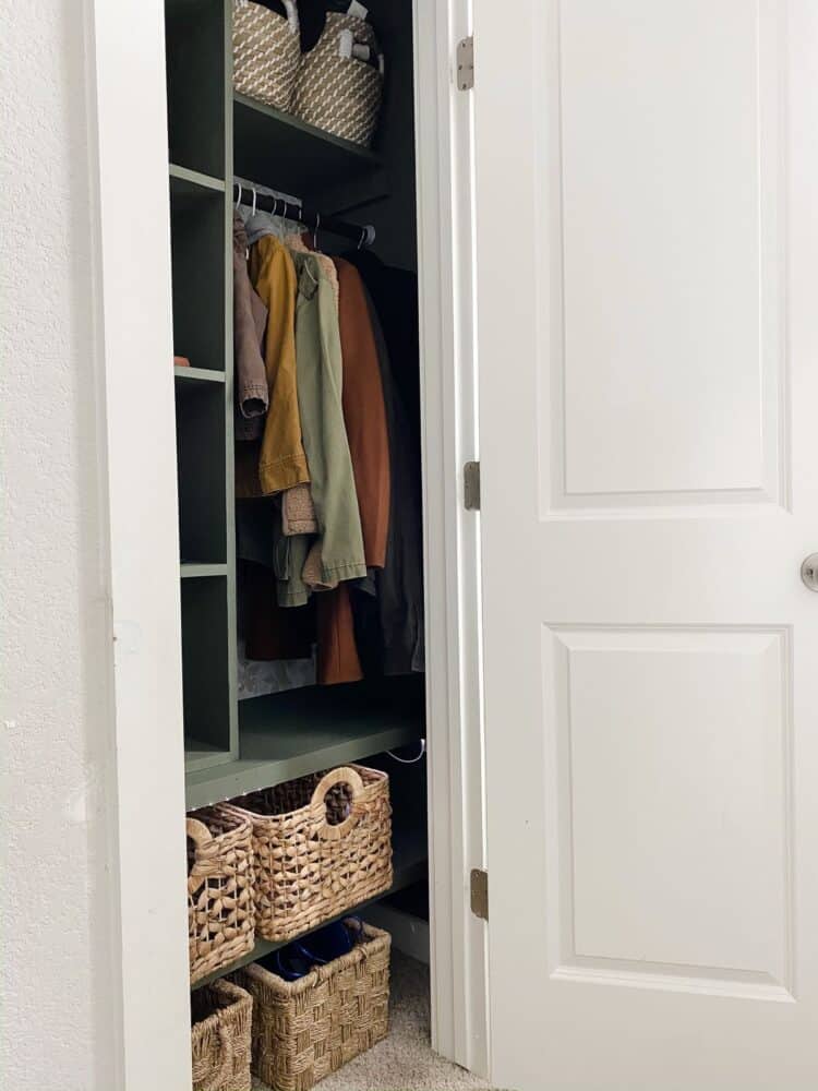 DIY entry closet organization