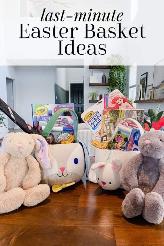 two Easter baskets filled with toys