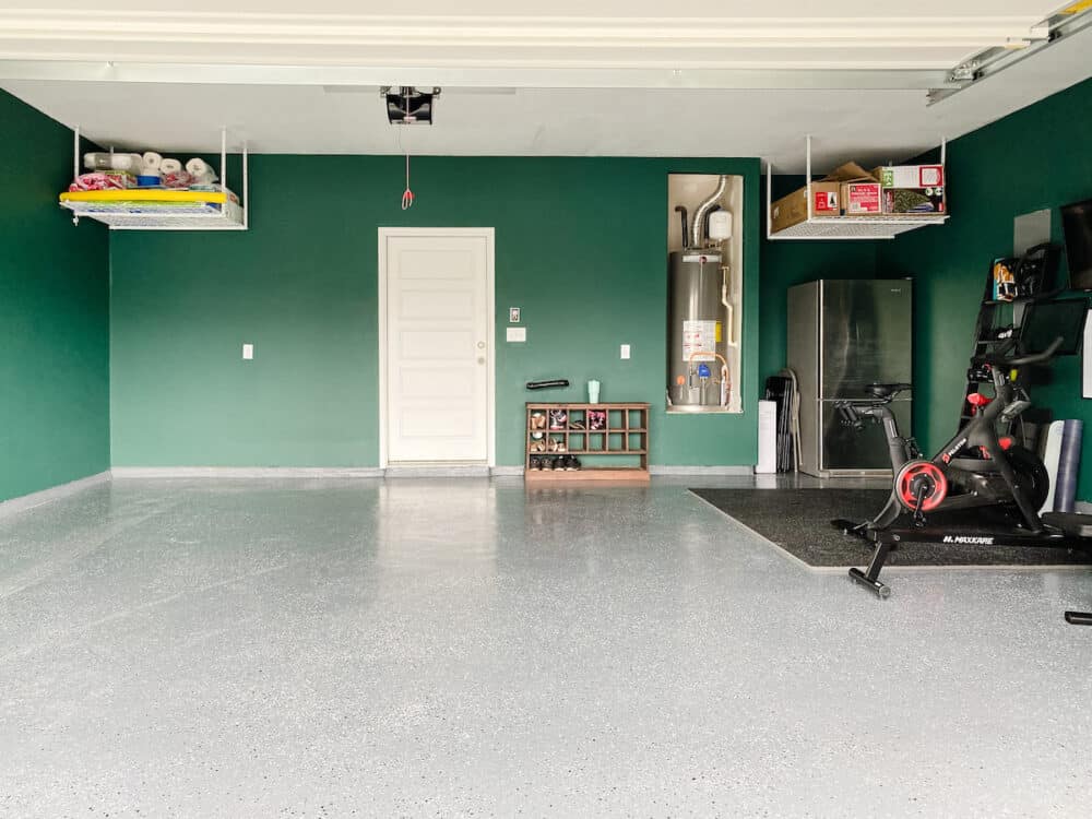 garage with EpoxyShield flooring 