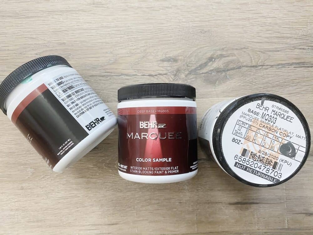 collection of paint samples 