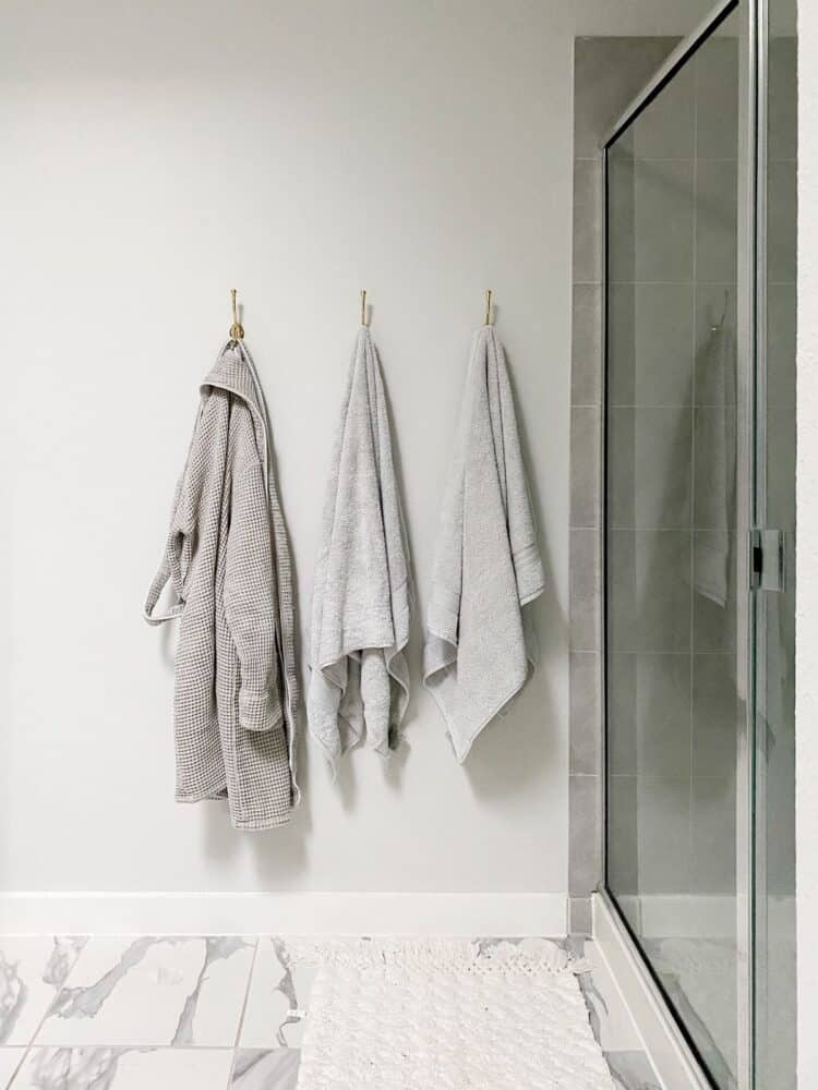 How to Hang Bathroom Towel Hooks – Love & Renovations