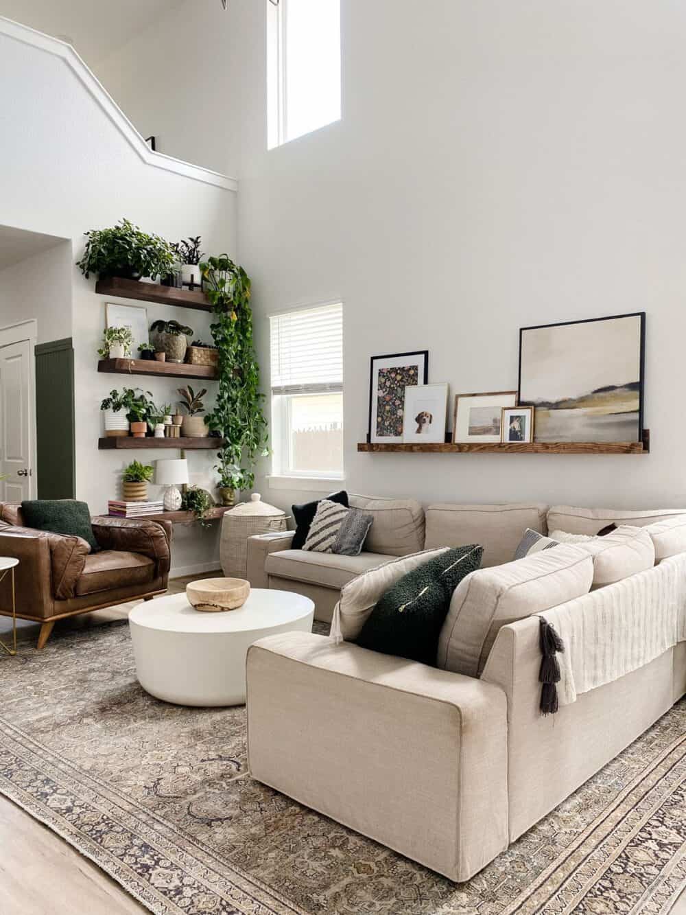 An open living space with neutral colors