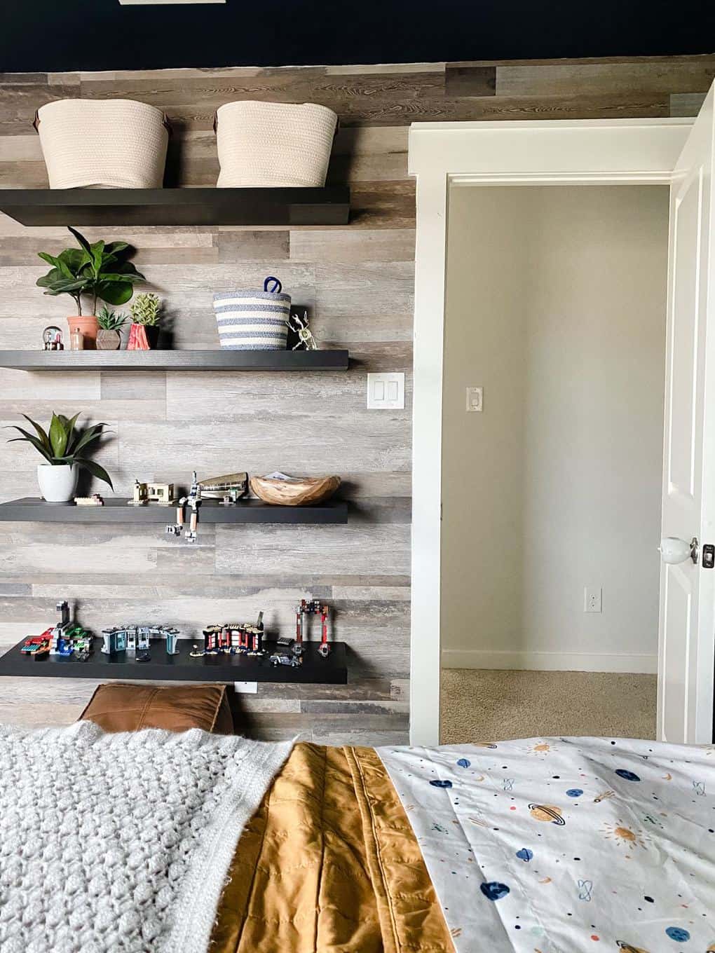 DIY "Wood" Accent Wall {Using Vinyl Wall Planks!} – Love & Renovations